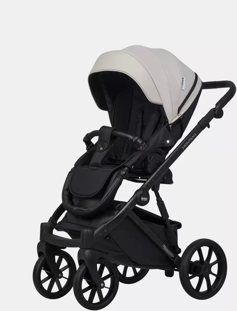 Детская универсальная коляска Riko Montana X Ecco 2 в 1 Basic (светло-серый/черный) фото