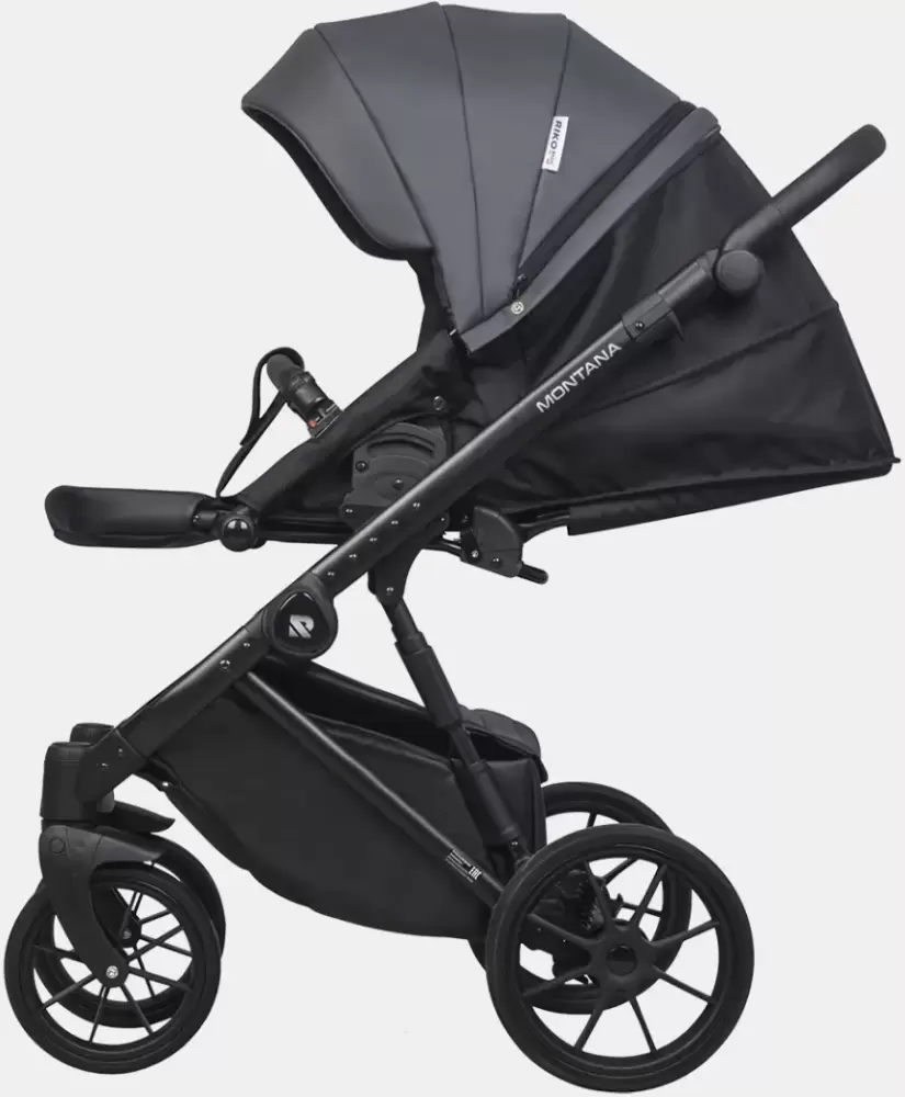 Детская универсальная коляска Riko Montana X Ecco 2 в 1 Basic 24 (графит) фото