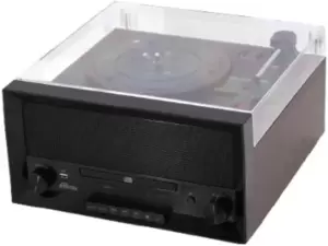 Многофункциональный аудиоцентр Ritmix LP-400B (черный/коричневый) фото