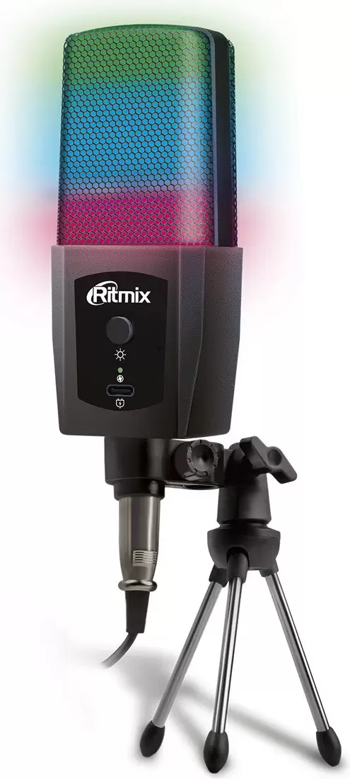 Проводной микрофон Ritmix RDM-170 (черный) фото