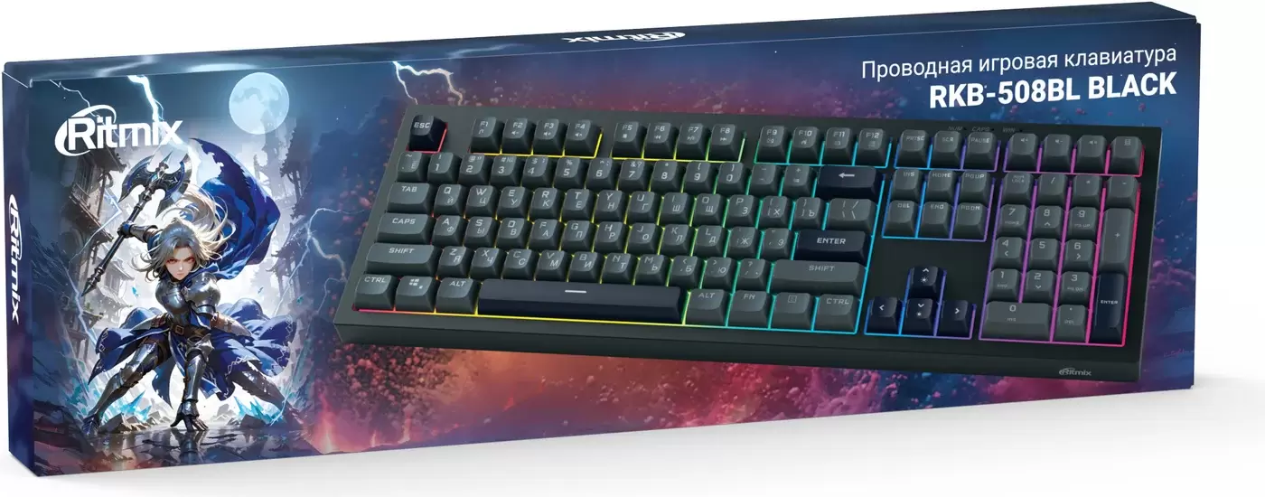 Клавиатура Ritmix RKB-508BL (черный/серый) фото 4