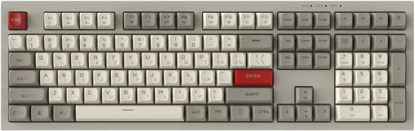 Ritmix RKB-508BL (серый/белый)