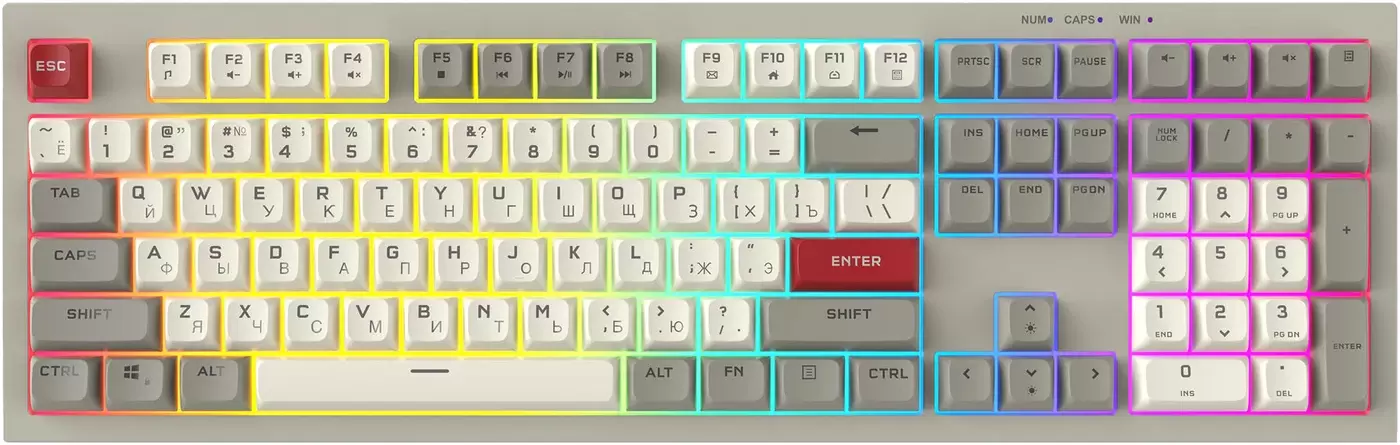 Клавиатура Ritmix RKB-508BL (серый/белый) фото 2