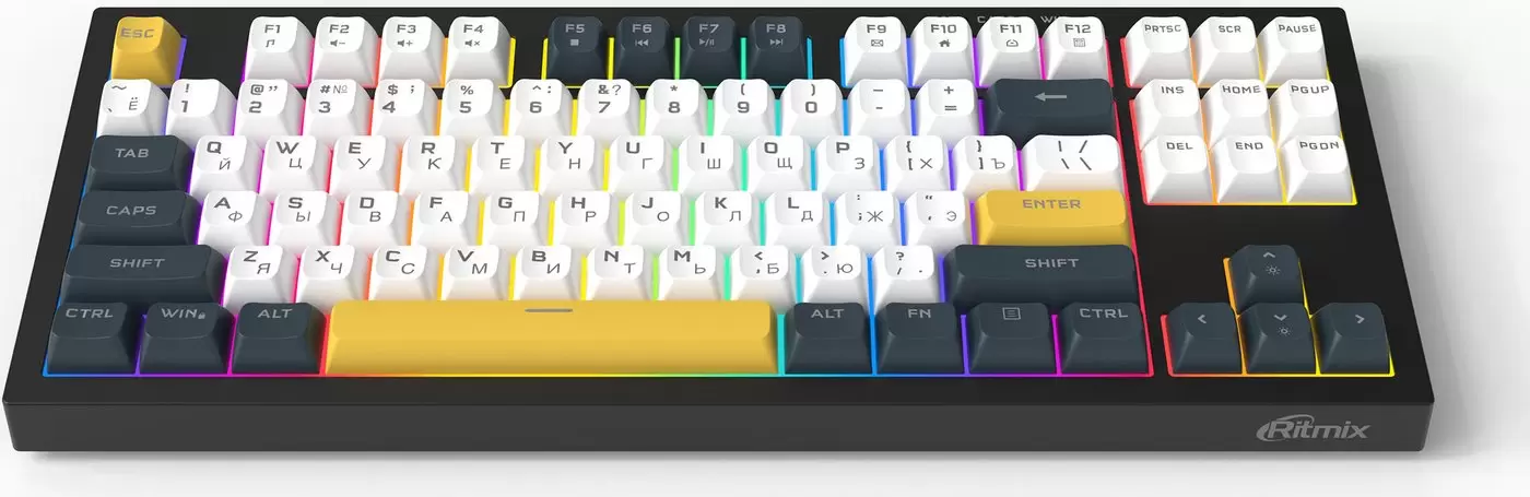 Клавиатура Ritmix RKB-587BL (черный/белый) фото 2