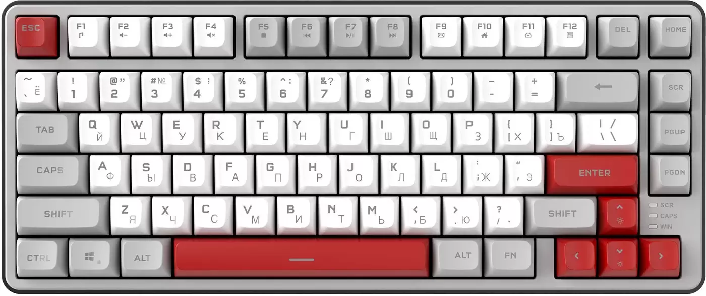 Ritmix RKB-681BL (серый/белый)