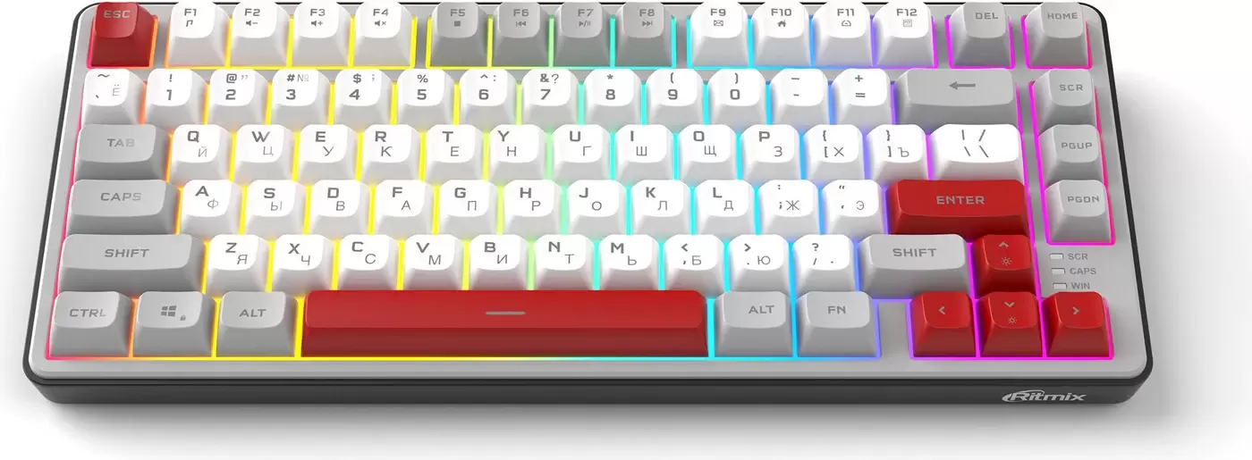 Клавиатура Ritmix RKB-681BL (серый/белый) фото 3