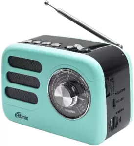 Радиоприемник Ritmix RPR-033 (лазурный)