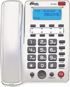 Проводной телефон Ritmix RT-550 (белый) фото