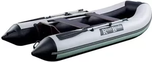 Лодка ПВХ RiverBoats RB-280 Лайт пайольная бело-черная фото