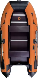 Надувная лодка RiverBoats RB-350 Классика пайол 9мм оранжево-черная фото