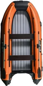 Надувная лодка RiverBoats RB-390 НДНД фальшборт оранжево-черная фото