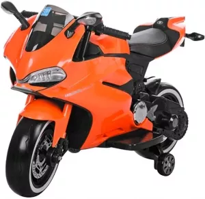 Детский электромобиль-мотоцикл RiverToys A001AA (оранжевый) фото