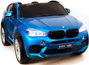 Детский электромобиль RiverToys BMW X6M JJ2168 (синий) фото