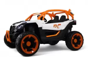 Детский электромобиль RiverToys Buggy X707XX (бело-оранжевый) фото