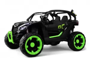 Детский электромобиль RiverToys Buggy X707XX (черно-зеленый) фото