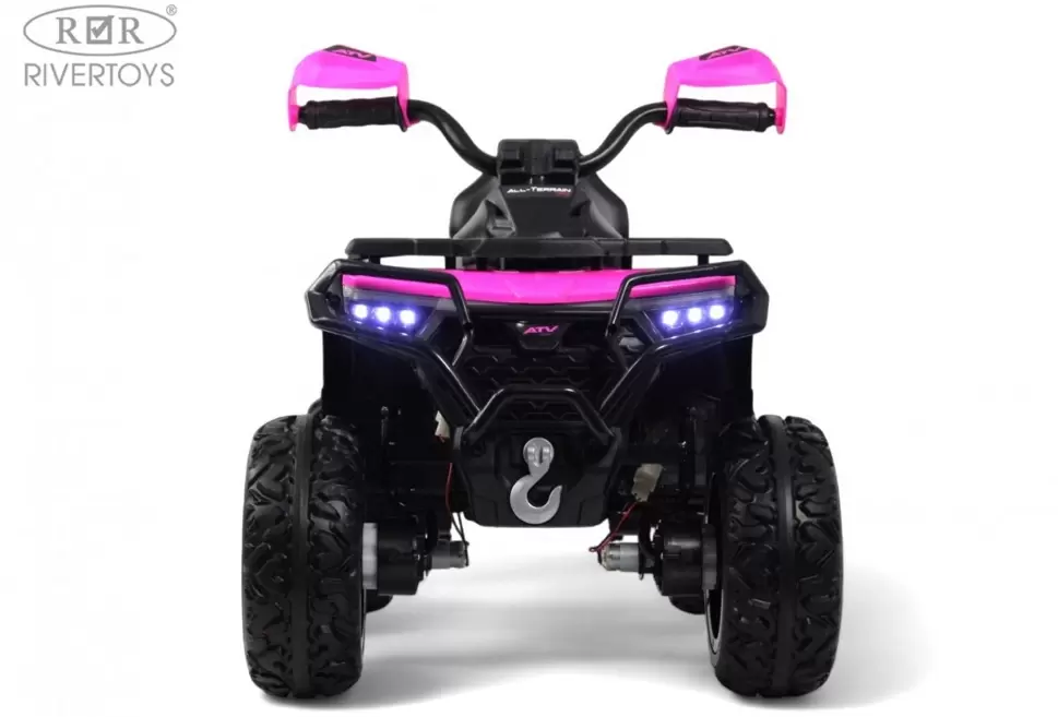 Детский электроквадроцикл RiverToys E009EE (розовый) фото