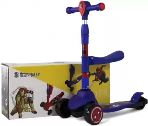 Трехколесный самокат RiverToys HB-101 (темно-синий)