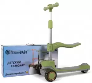 Трехколесный самокат RiverToys HB-603 (зеленый) фото