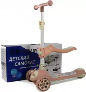 Трехколесный самокат RiverToys HB-8001S (розовый) фото