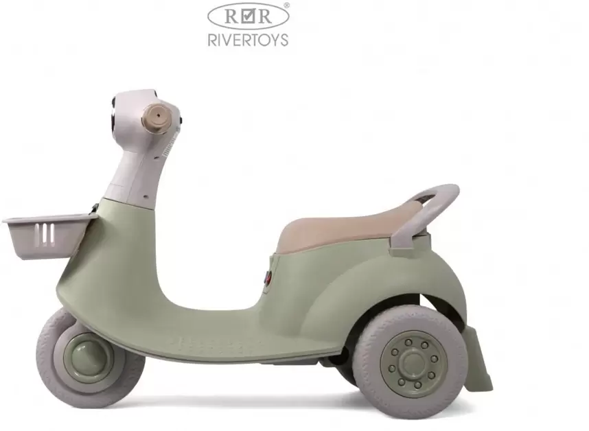 Детский электроскутер RiverToys K011PX (зеленый) фото