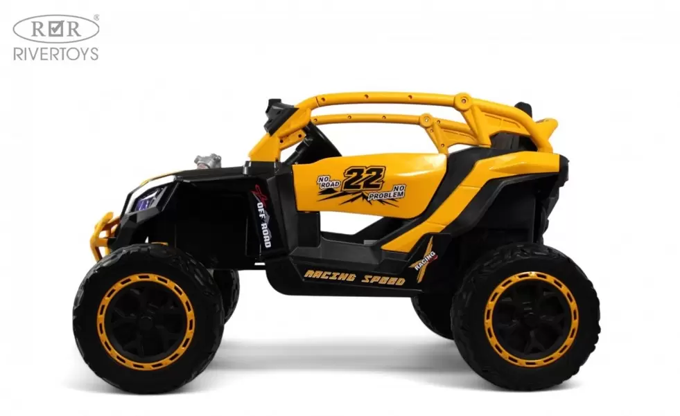 Детский электромобиль RiverToys K707AM-A (желтый) фото