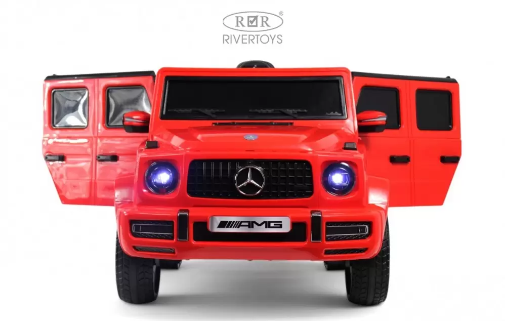 Детский электромобиль RiverToys Mercedes-AMG G63 4WD G333GG (красный) фото