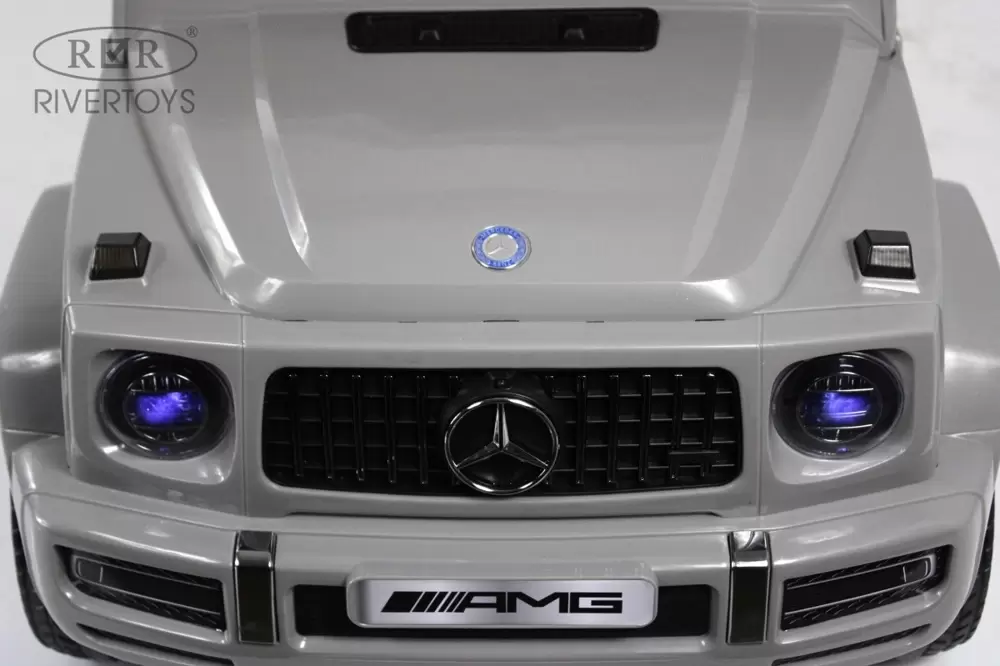 Детский электромобиль RiverToys Mercedes-AMG G63 4WD G333GG (серый) фото