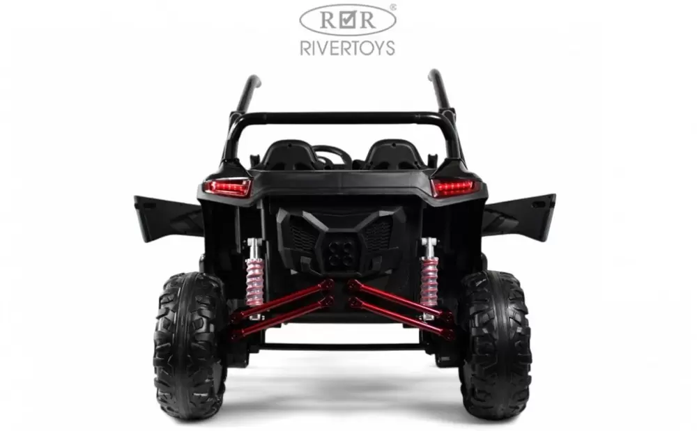 Детский электромобиль багги RiverToys P777BP (черный глянец) фото