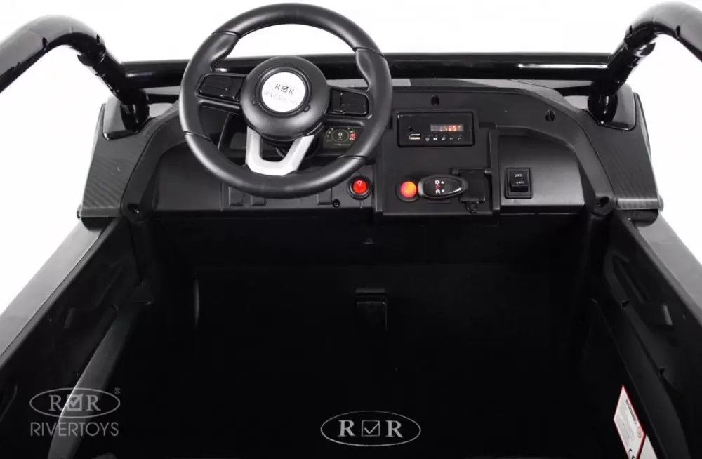 Детский электромобиль багги RiverToys P777BP (черный глянец) фото