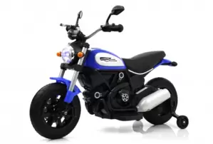 Детский электромотоцикл RiverToys Z111ZZ (синий) фото