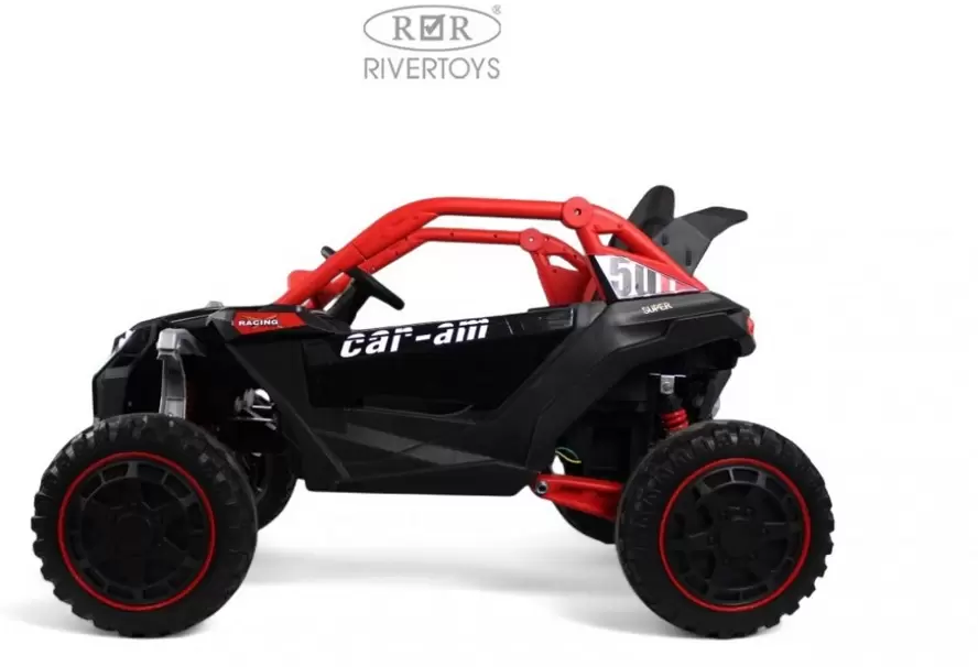 Детский электромобиль RiverToys Z707ZZ (черно-красный) фото