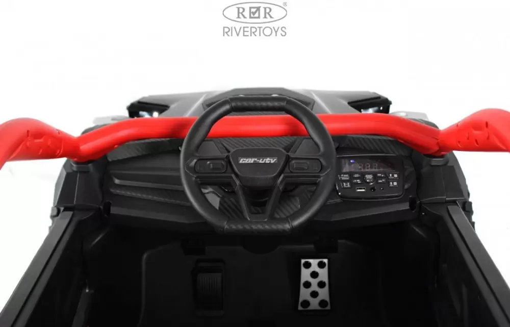 Детский электромобиль RiverToys Z707ZZ (черно-красный) фото