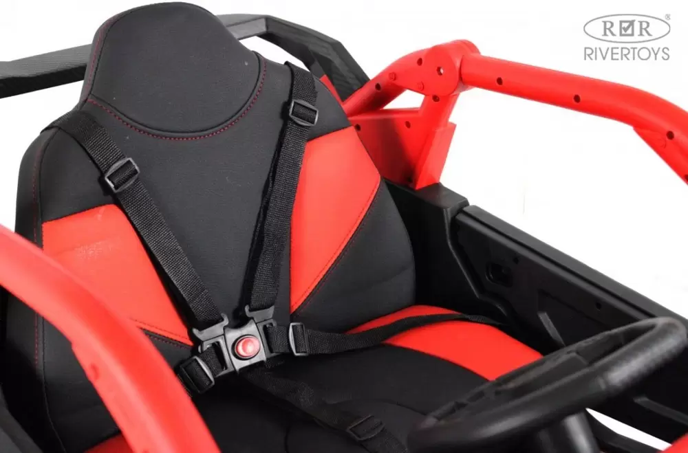 Детский электромобиль RiverToys Z707ZZ (черно-красный) фото