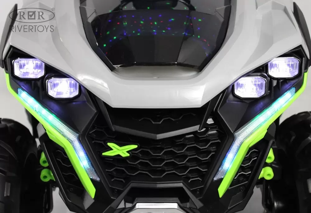 Детский электроквадроцикл RiverToys Z888VO 4WD (серый) фото