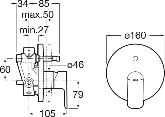 Смеситель Roca Cala A5A066ENB0 фото