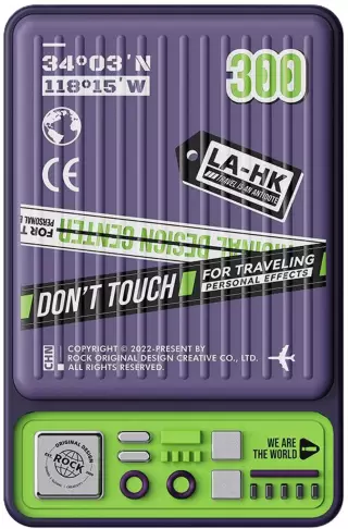 Rock Travel Series P90 20W Travel Series Magnetic Wireless Powerbank 10000mAh (фиолетовый)
