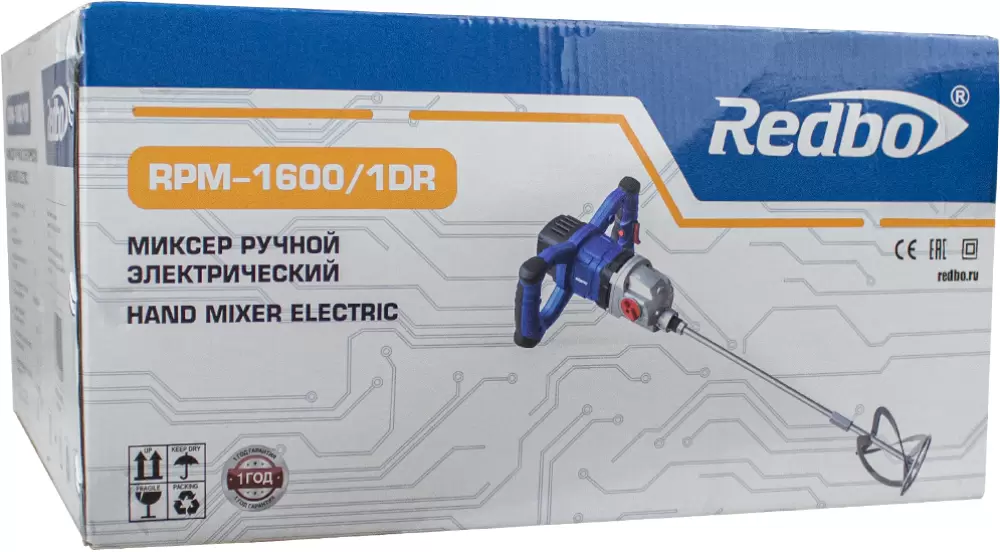 Строительный миксер Redbo RPM-1600/1DR фото