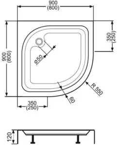 Roltechnik Classic R55 90x90x12