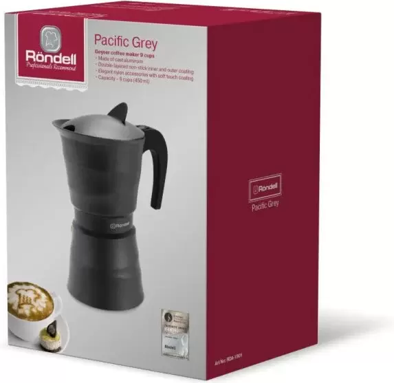 Гейзерная кофеварка Rondell Pacific Grey RDA-1901 фото 5