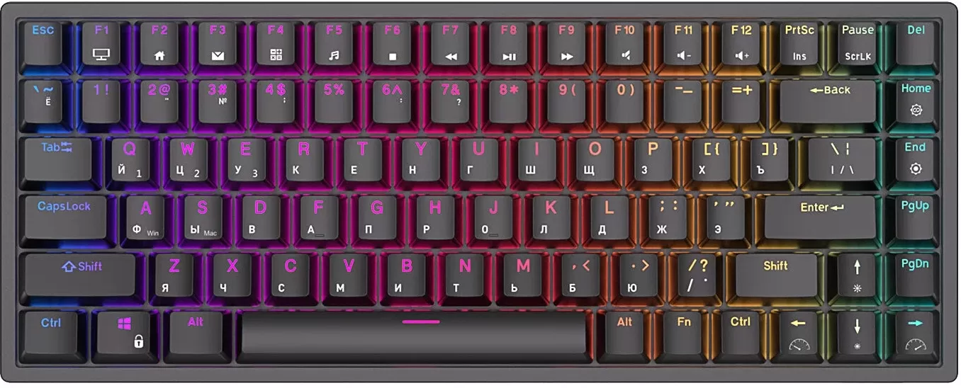 Royal Kludge Kludge RK84 ISO RGB (черный, RK Red)