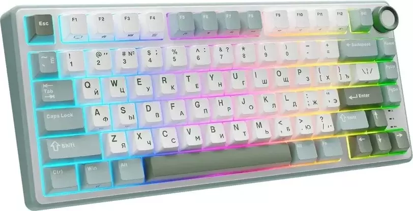 Клавиатура Royal Kludge R75 RGB Sky Cyan (RK Brown) фото 3
