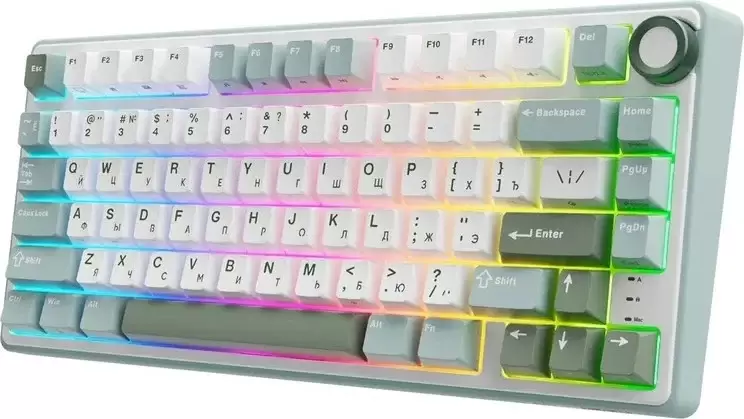 Клавиатура Royal Kludge R75 RGB Sky Cyan (RK Brown) фото 4