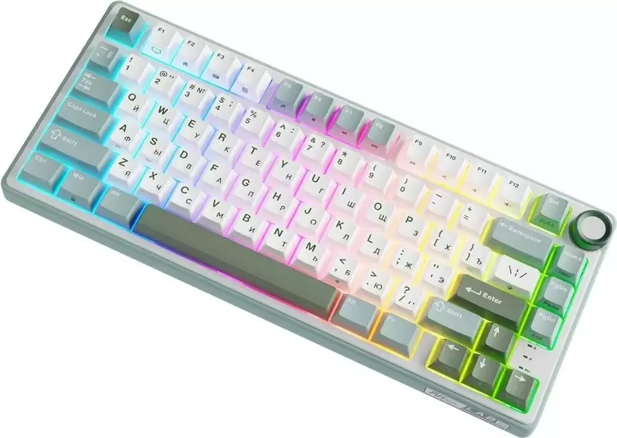 Клавиатура Royal Kludge R75 RGB Sky Cyan (RK Brown) фото 6