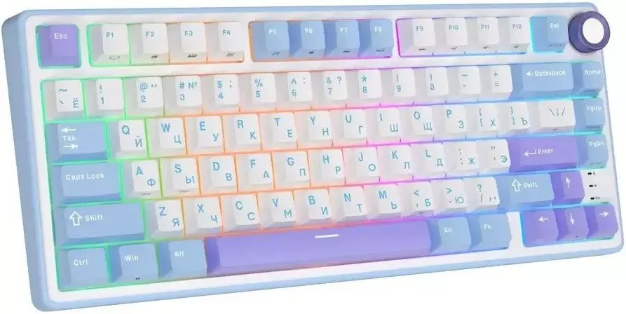 Клавиатура Royal Kludge R75 RGB Taro Milk (RK Silver) фото
