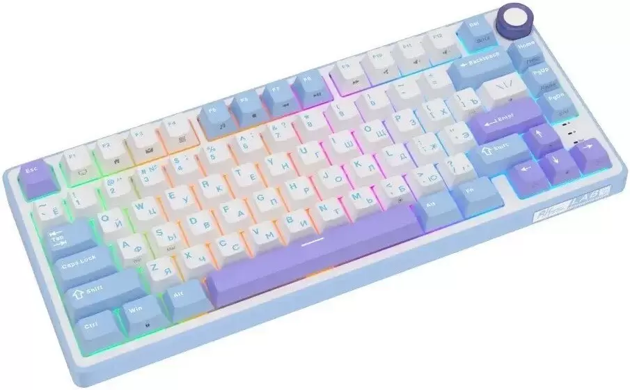 Клавиатура Royal Kludge R75 RGB Taro Milk (RK Silver) фото