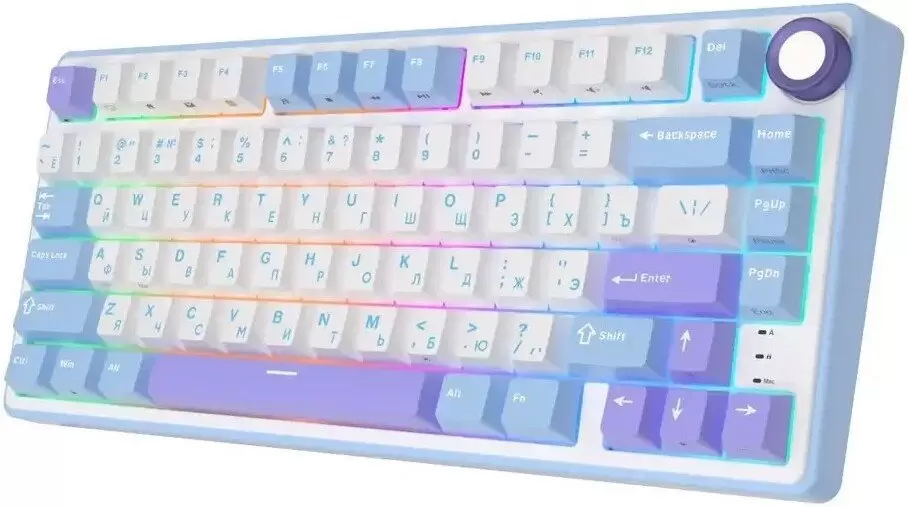 Клавиатура Royal Kludge R75 RGB Taro Milk (RK Silver) фото