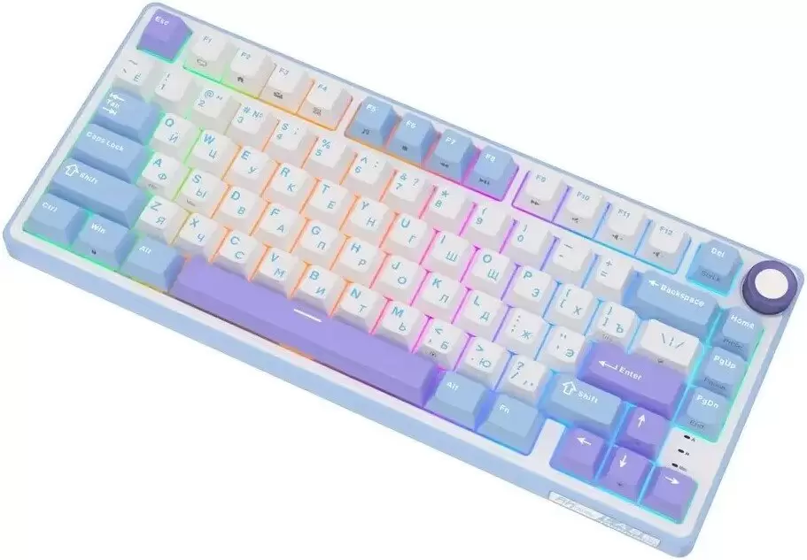 Клавиатура Royal Kludge R75 RGB Taro Milk (RK Silver) фото