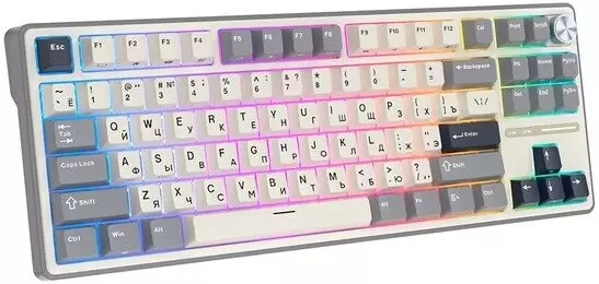 Клавиатура Royal Kludge R87 Pro Half Grey (RK Brown) фото