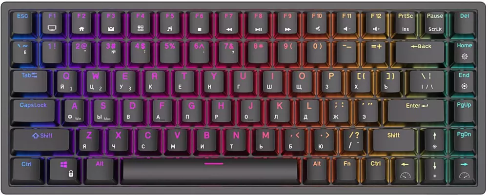 Royal Kludge RK84 RGB (черный, RK Brown)