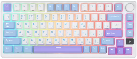 Royal Kludge RK-M75 RGB (Taro Milk, RK Silver)